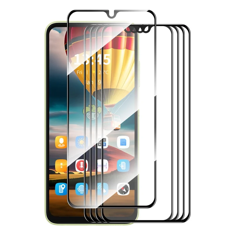 ENKAY HAT PRINCE 5Pcs for Realme Note 50 4G Full Screen Protector 9H Hardness 0.26mm 2.5D Film