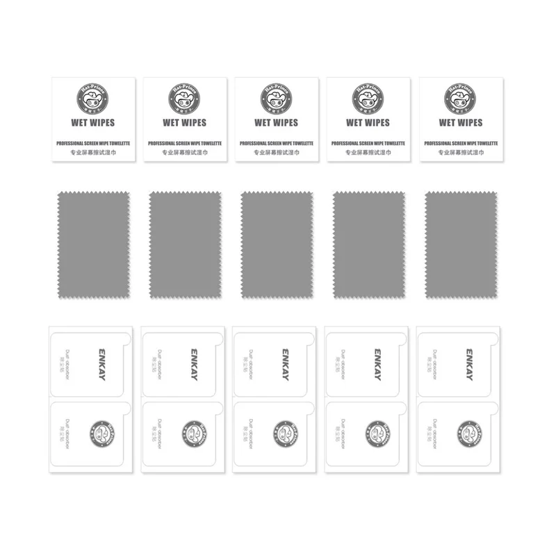 ENKAY HAT PRINCE 5Pcs for Realme X7 Max 5G Silk Printing Shatter-proof Full Screen Protector