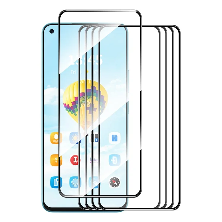 ENKAY HAT PRINCE 5Stk. für Realme Narzo 60 5G Komplette Abdeckung Folie Seidendruck Stoßfestes Displayschutzfolie