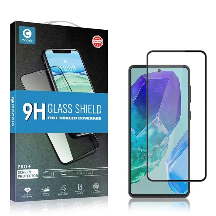 MOCOLO For Samsung Galaxy M55 5G / C55 5G / F55 5G Screen Protector Secondary Strengthening Full Glue Film, Black