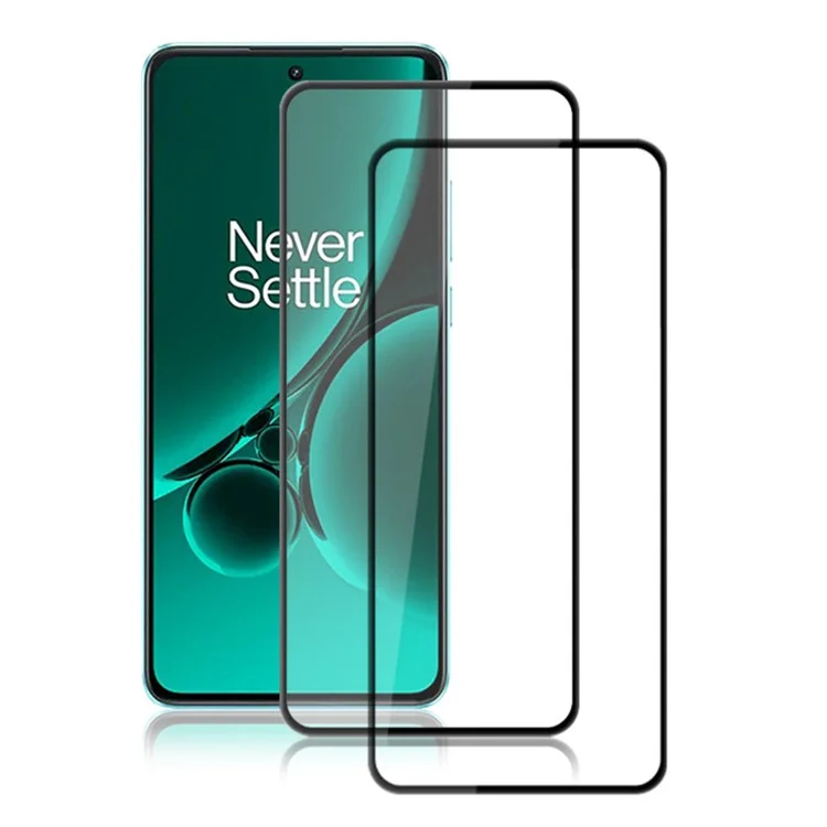 AMORUS 2Pcs For OnePlus Nord 3 5G / Ace 3 5G / Ace 2V / Ace 3V 5G Screen Protector Full Glue Tempered Glass Film - Black
