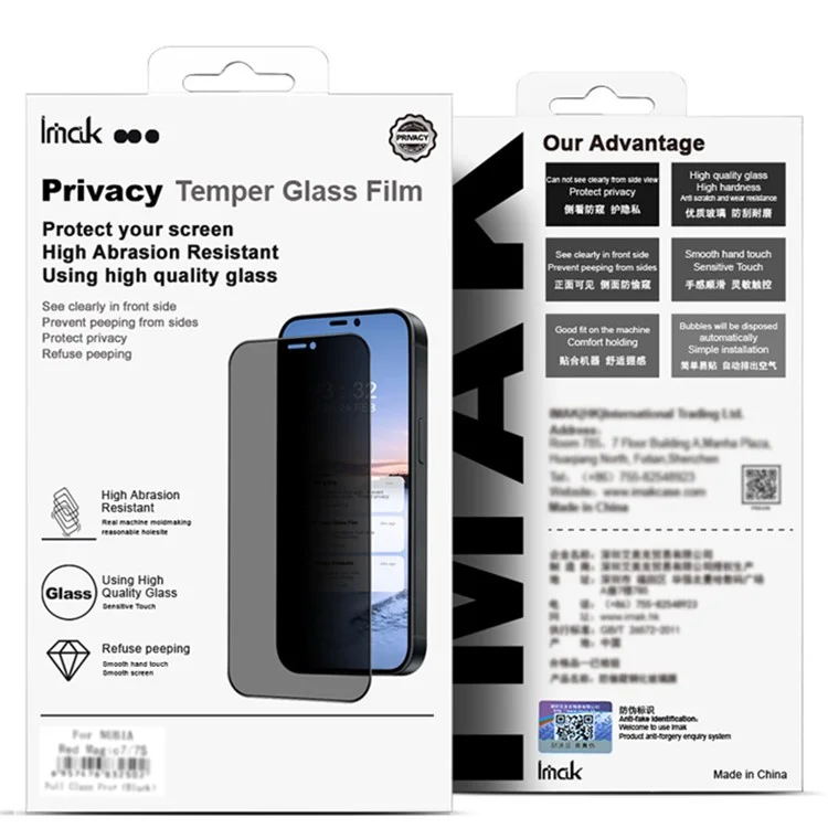 IMAK For 	Honor Magic6 RSR Porsche Design 5G Screen Protector 3D Curved Anti-Spy Film (No Edge Version)