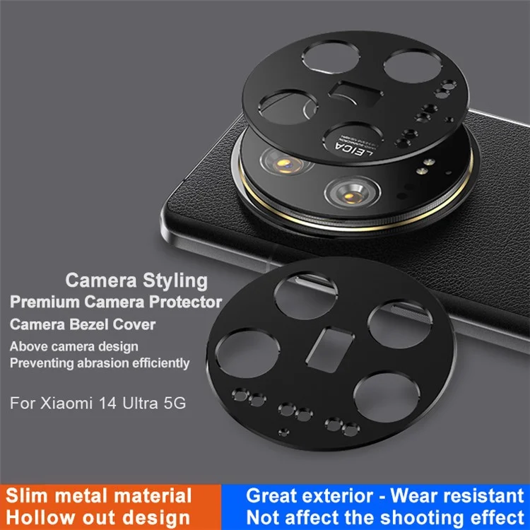 IMAK For Xiaomi 14 Ultra Anti-scratch Metal Camera Cover Rear Lens Bezel