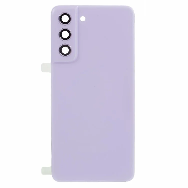 Pour Samsung Galaxy S21 FE 5G Boîtier de Batterie avec Autocollant Adhésif + Cache Objectif Caméra (sans Logo) - Pourpre