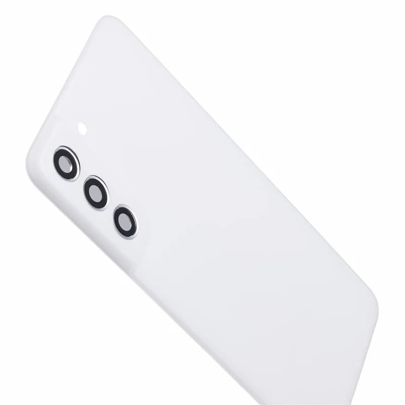 For Samsung Galaxy S21 FE 5G Battery Housing with Adhesive Sticker + Camera Lens Cover (without Logo) - White