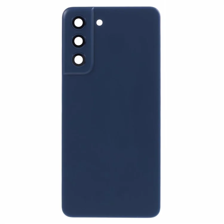 Para Samsung Galaxy S21 FE 5G Carcasa de batería OEM con pegatina adhesiva + Cubierta del objetivo de la cámara - Azul