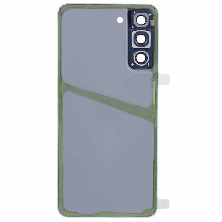 Para Samsung Galaxy S21 FE 5G Carcasa de batería OEM con pegatina adhesiva + Cubierta del objetivo de la cámara - Azul