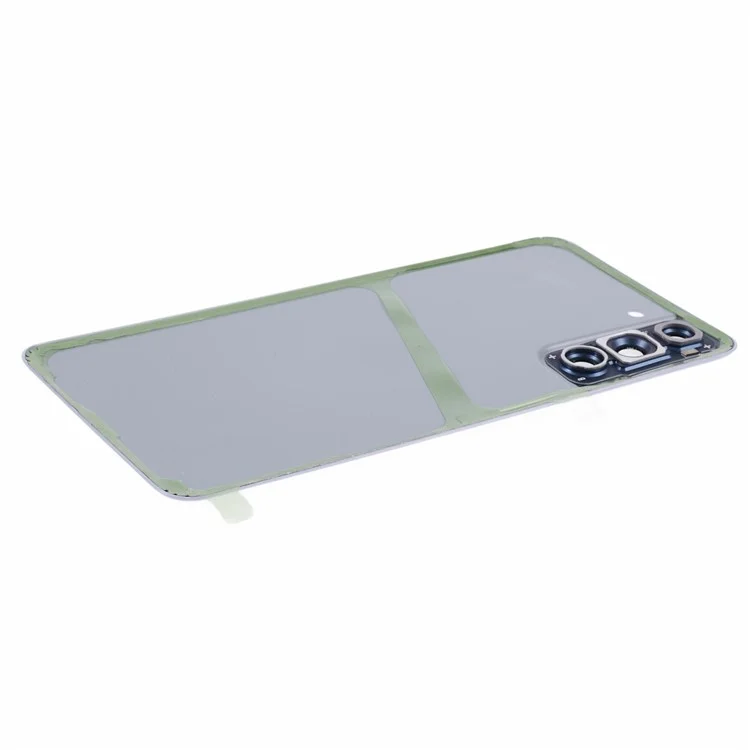 Para Samsung Galaxy S21 FE 5G Carcasa de batería OEM con pegatina adhesiva + Cubierta del objetivo de la cámara - Azul