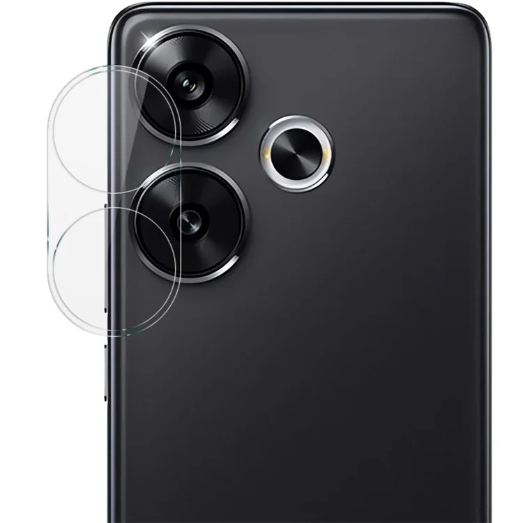 IMAK Pour Xiaomi Redmi Turbo 3 5G / Poco F6 5G Protecteur de caméra arrière intégré Verre trempé + Capuchon d'objectif en acrylique