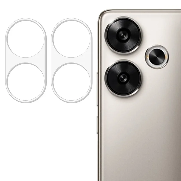 2Pcs For Xiaomi Redmi Turbo 3 5G / Poco F6 5G Tempered Glass Lens Film 3D Camera Lens Protector