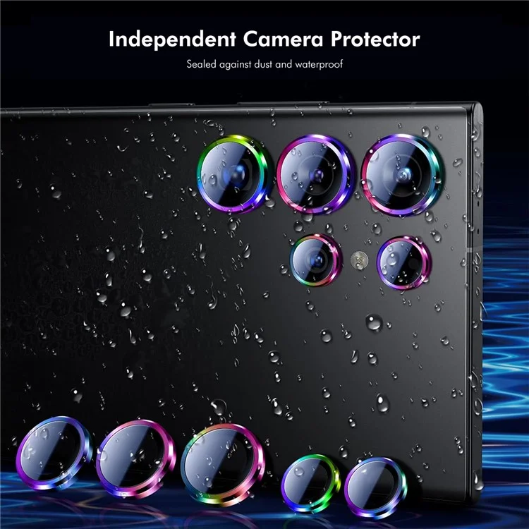 ENKAY HAT PRINCE для Samsung Galaxy S24 Ultra AR Clear Camera Lens Protector Metal Ring Rear Lens Guard - Фиолетовый