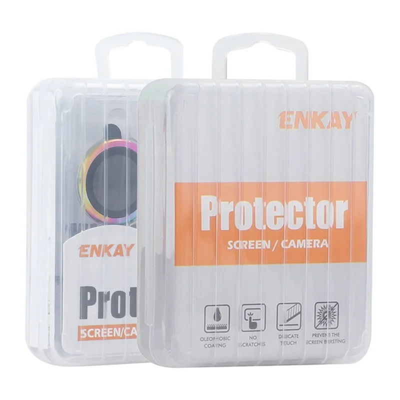 ENKAY HAT PRINCE For iPhone 13 / 13 mini AR-Enhanced Camera Lens Protector Metal Ring Rear Lens Cover - Red