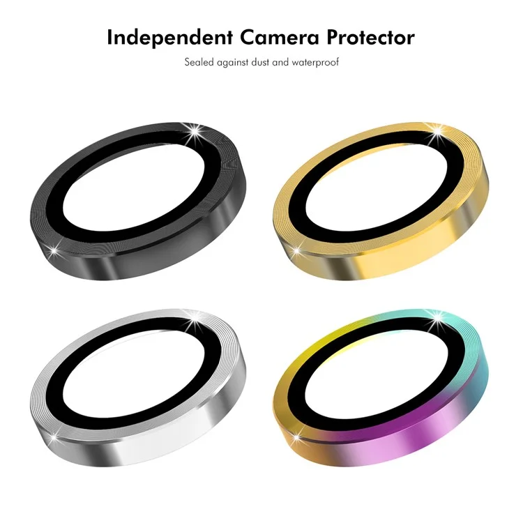 ENKAY HAT PRINCE Per Xiaomi Redmi Note 13 Pro+ 5G 1 Set Camera Lens Film Anti-explosion Metal Ring Rear Lens Guard - Argento