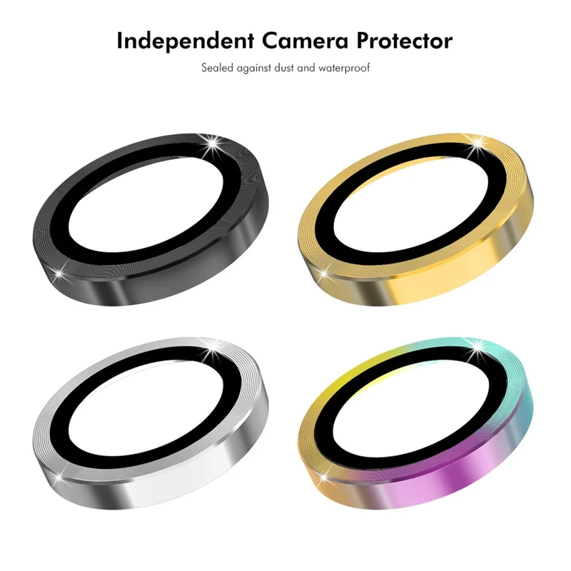 ENKAY HAT PRINCE For Xiaomi Redmi Note 13 Pro 5G/Poco X6 5G Camera Lens Film Metal Ring Lens Protector - Black