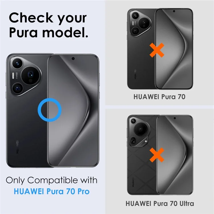 NORTHJO 1 Set For Huawei Pura 70 Pro / 70 Pro+ Camera Lens Flim+Tempered Glass+Metal Ring Lens Protector - Black