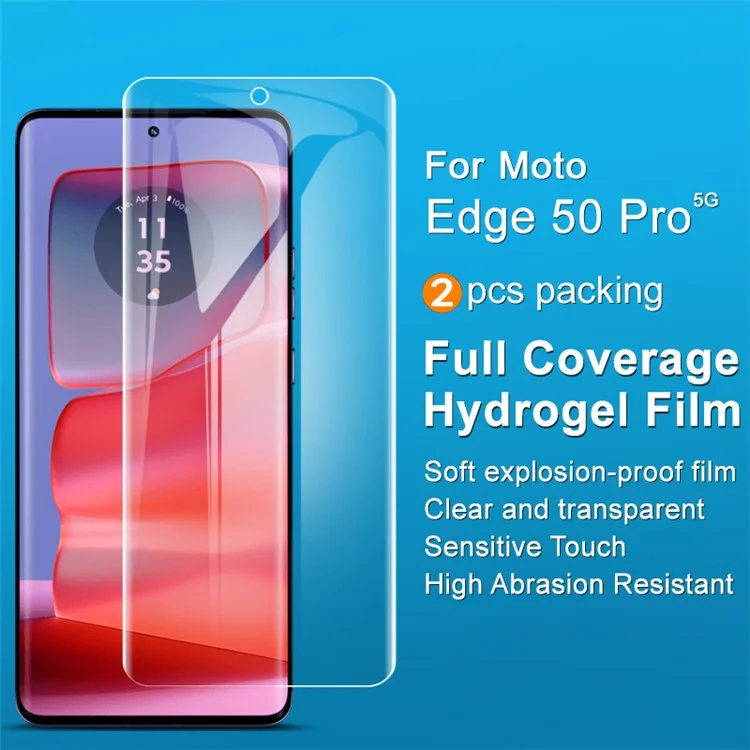IMAK 2 шт. / Набор гидрогелевых пленок III для Motorola Edge 50 Pro 5G / Edge 50 5G / 50 Fusion 5G / 50 Ultra 5G / Moto X50 Ultra 5G Защитная пленка для экрана
