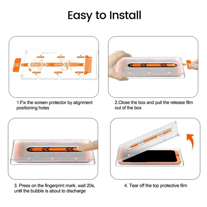 For iPhone 15 Pro Screen Protector HD Clear Tempered Glass Film with Dust-Free Kit