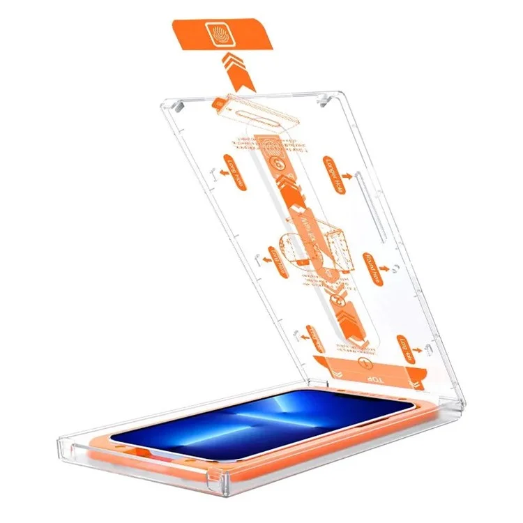 Protector de pantalla de vidrio templado anti-explosión para iPhone 14 Pro con herramienta de instalación