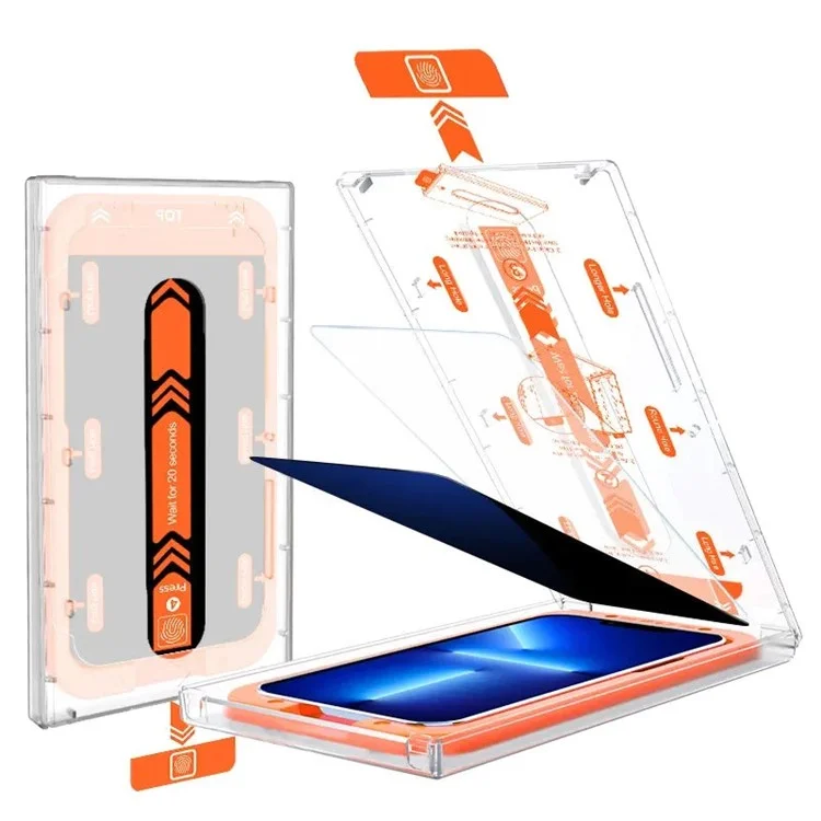 For iPhone 13 Pro Screen Protector HD Clarity Tempered Glass Film with Auto-Alignment Tool Kit