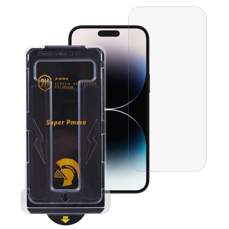 Per iPhone 14 Pro Max / 15 Plus Protezione Schermo Anti-Spy PET Resistente ai Graffi con Strumento Ausiliario