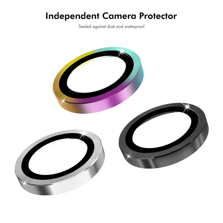 ENKAY HAT PRINCE Para Oppo A78 4G 1 Juego de Protectores de Lente de Cámara de 9H Resistente a Explosiones con Anillo de Metal - Multicolor