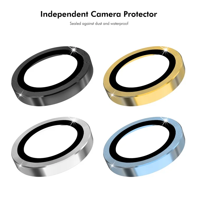 ENKAY HAT PRINCE For Xiaomi Redmi Note 12 5G (Global) 1 Set Camera Rear Lens Protector with Metal Ring Trim - Blue
