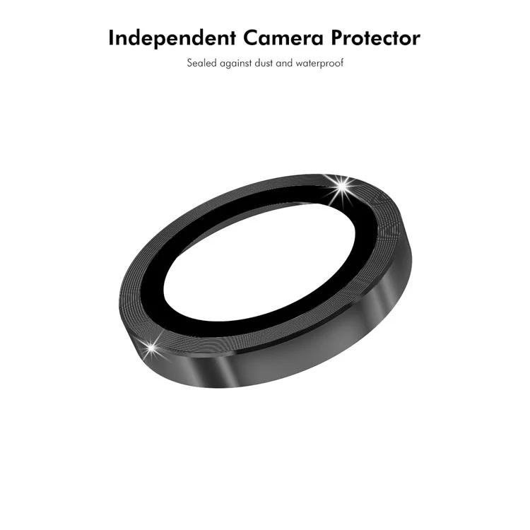 ENKAY HAT PRINCE For OnePlus Nord 3 5G / Ace 2V 1 Set Camera Lens Protector Tempered Glass Film with Metal Ring - Black