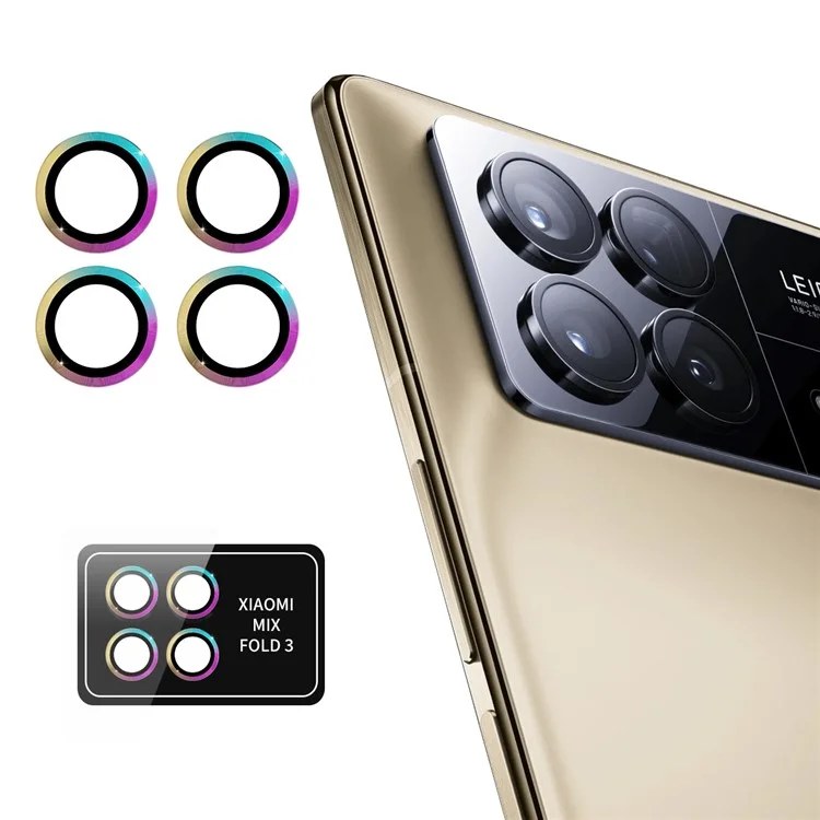 ENKAY HAT PRINCE Для Xiaomi Mix Fold 3 5G 1 Комплект 9H Твердость Защита объектива камеры с металлическим кольцом - Разноцветная
