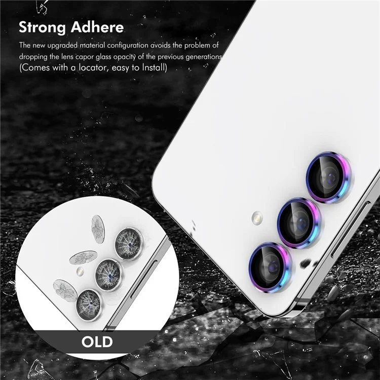 ENKAY HAT PRINCE Para Samsung Galaxy M55 5G / C55 5G / F55 5G Conjunto de Protetor de Lente da Câmera 9H Dureza Filme de Lente com Anel de Metal Trim - Colorido