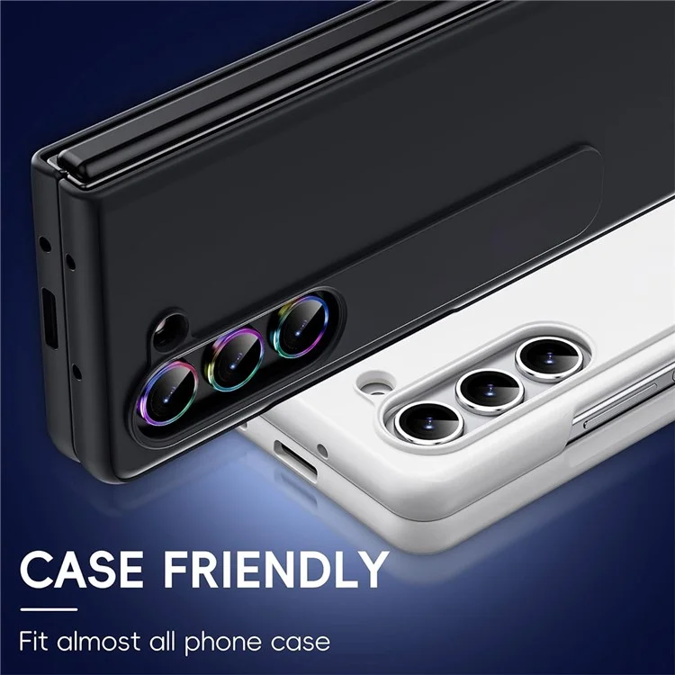 ENKAY HAT PRINCE Pour Samsung Galaxy Z Fold6 5G 1 Ensemble Film de Protection d'Objectif Caméra Anneau Métallique Verre Trempé Protecteur d'Objectif - Noir