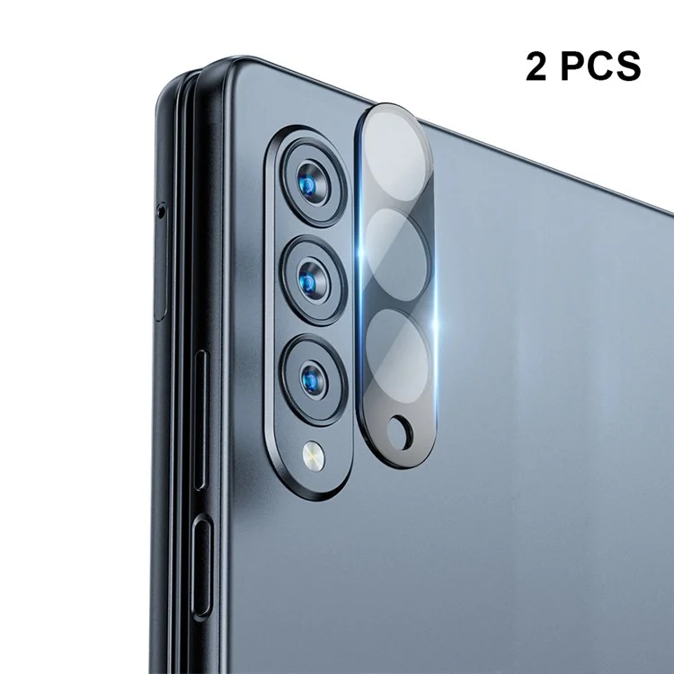 Protecteur d'objectif de caméra en verre trempé ENKAY HAT PRINCE 2Pcs pour Samsung Galaxy Z Fold6 5G - Noir