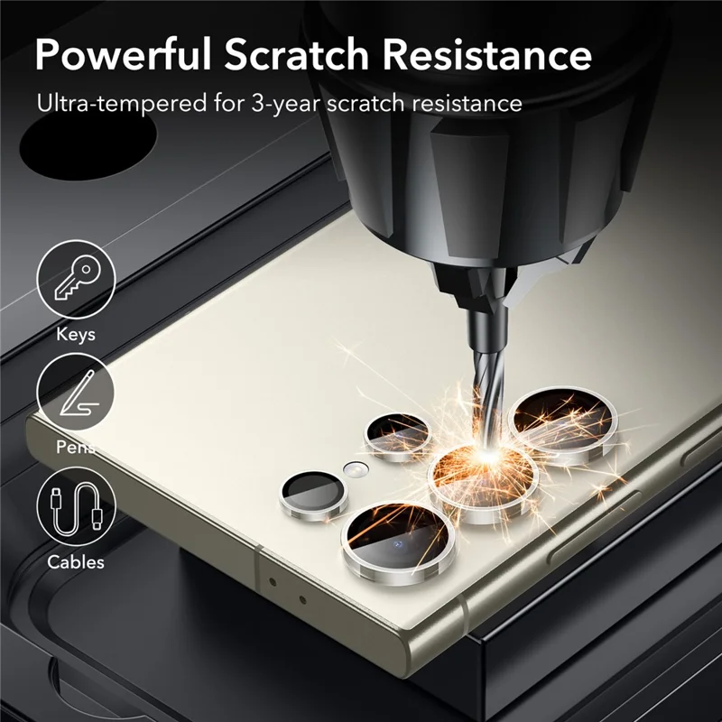 ESR For Samsung Galaxy S24 Ultra HD Clear Camera Lens Film Scratch-Resistant Tempered Glass Lens Protector - Transparent