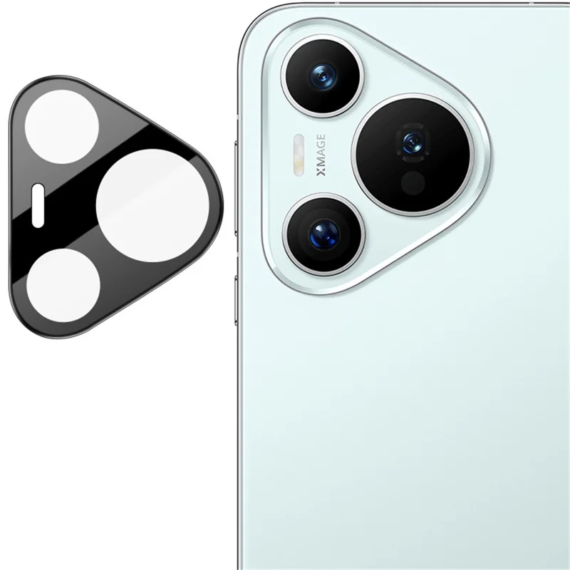IMAK For Huawei Pura 70 Tempered Glass Camera Lens Film Arc Edge Lens Protector with Lens Cap (Black Version)