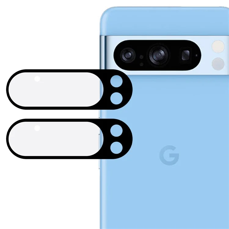 2 pièces pour Google Pixel 9 Pro Protecteur d'objectif de caméra Ultra Clear Impression en Soie Arc 3D Bord Lentille Film