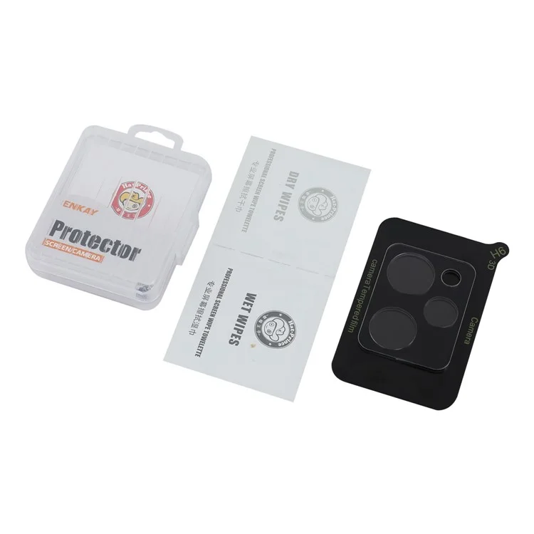 ENKAY HAT PRINCE para Xiaomi Poco X5 Pro 5G / Redmi Note 12 Pro Speed 5G Protector de lente de cámara Vidrio de aluminio y silicio de alta calidad Película trasera de lente