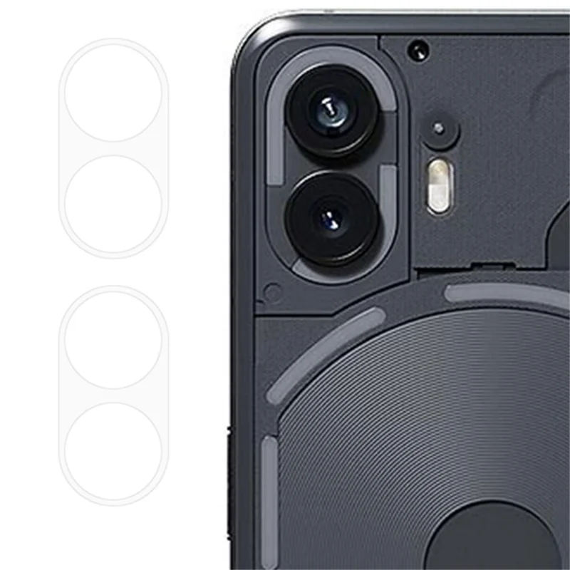 ENKAY HAT PRINCE 2Pcs para Nothing Phone (2) Lente de Vidro de Alta Alumínio-Silício Película de Proteção de Lente de Câmera Adesiva Completa Transparente