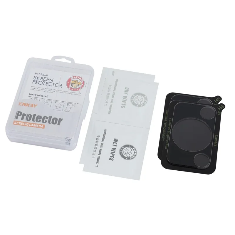 ENKAY HAT PRINCE 2Pcs for Huawei Enjoy 70 / nova Y72 4G Camera Lens Film Clear High Aluminum-Silicon Glass Protector
