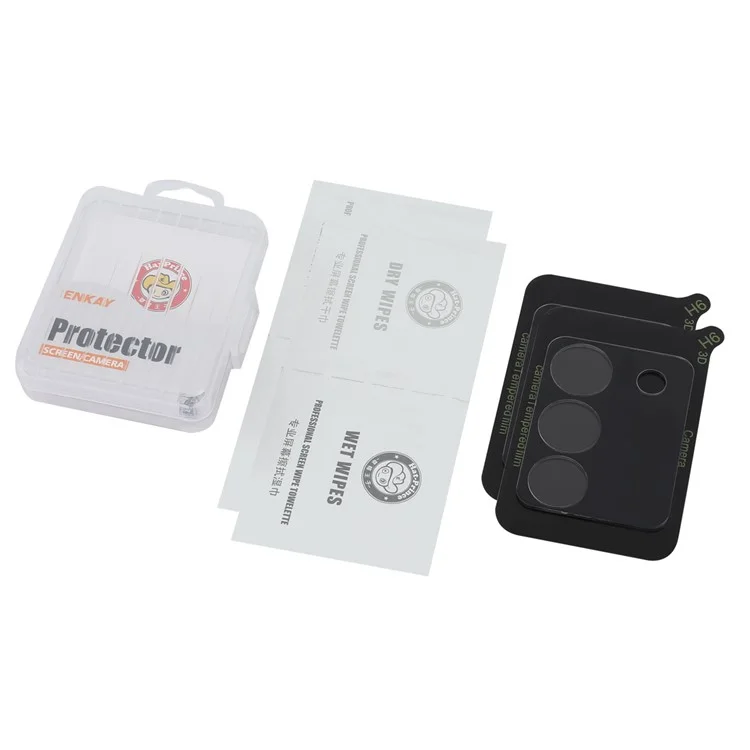 ENKAY HAT PRINCE 2Pcs for vivo Y200 (India) 5G / V29e (Global) 5G Protector de lente de cámara 9H Dureza Película de lente trasera