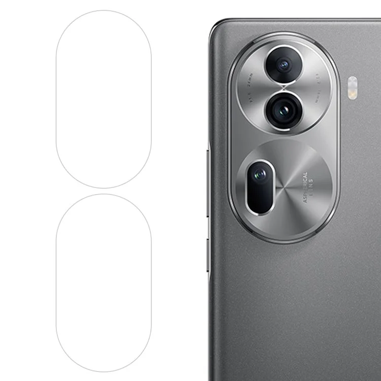 ENKAY HAT PRINCE 2Pcs para Oppo Reno11 Pro 5G (Global) Filme de Lente de Câmera Transparente Vidro de Alumínio-Silício de Alta Qualidade Protetor