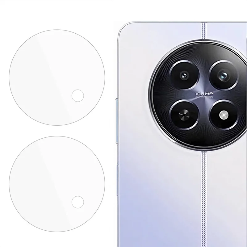 ENKAY HAT PRINCE 2Pcs pour Realme 12 5G Protecteur d'objectif de caméra Verre en aluminium-silicium de haute qualité 9H Pellicule de lentille arrière