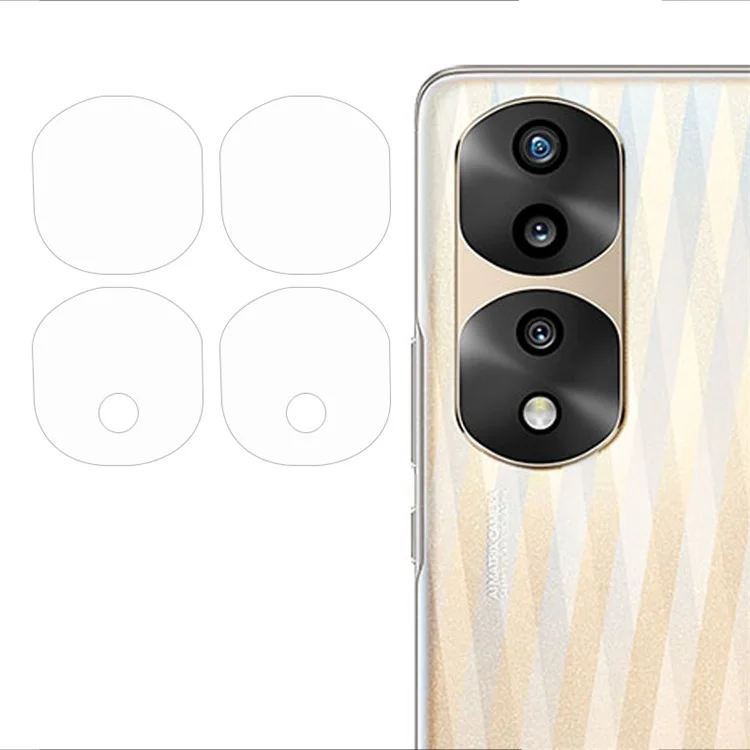 ENKAY CHAPEAU PRINCE 2Pcs pour Honor 70 Pro 5G Protecteur d'objectif de caméra Verre anti-éclats en aluminium et silicium de haute qualité Film pour l'objectif arrière