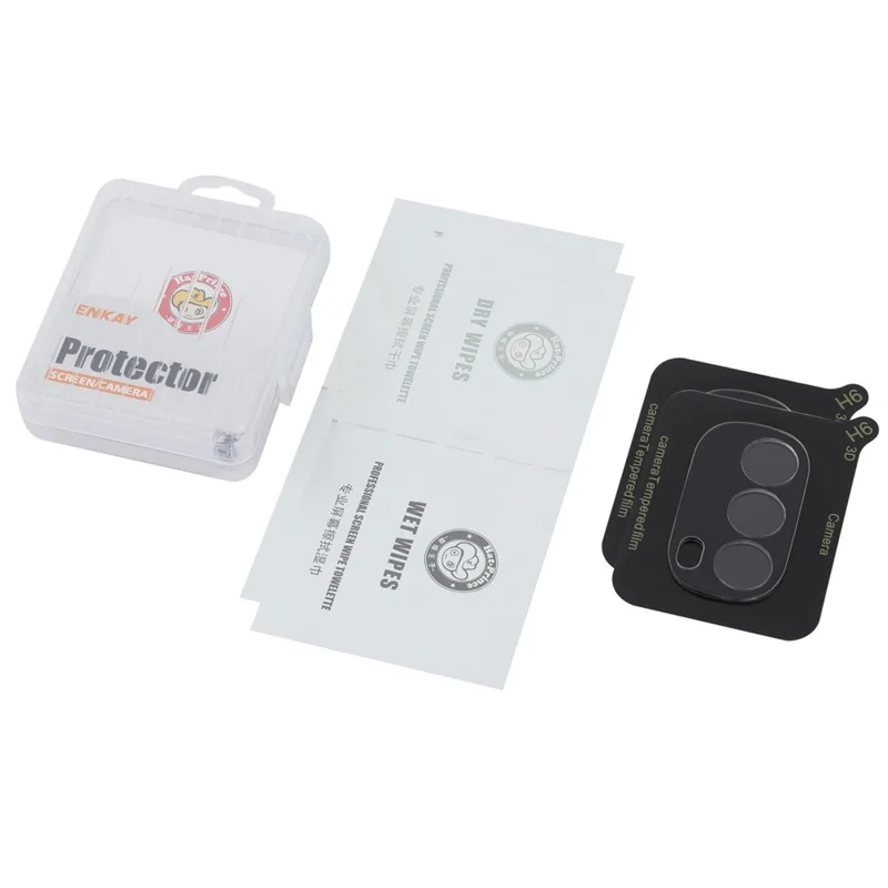 ENKAY HAT PRINCE 2Stk für Motorola Moto G82 5G Kameraobjektivschutz Vollglas Hochaluminium-Silicium-Glas Linsenfilm