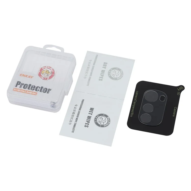 ENKAY HAT PRINCE Protetor de Lente da Câmera para Motorola Moto E32 4G Alta Vidro de Alumínio-Silício Claro Filme de Lente