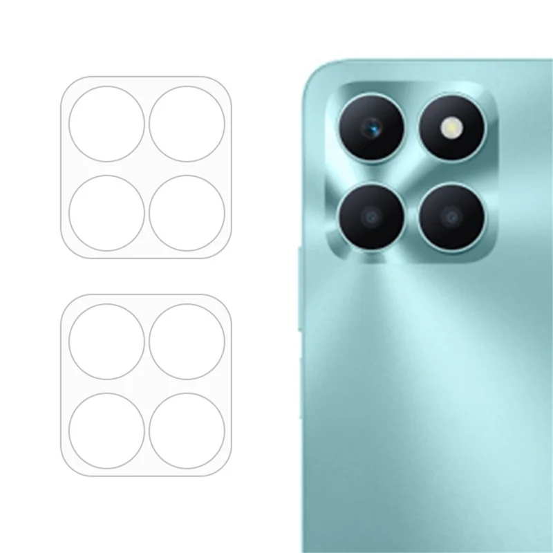 ENKAY HAT PRINCE 2Pcs for Honor X6a 4G Camera Lens Protector High Aluminum-Silicon Glass No Bubbles Lens Film