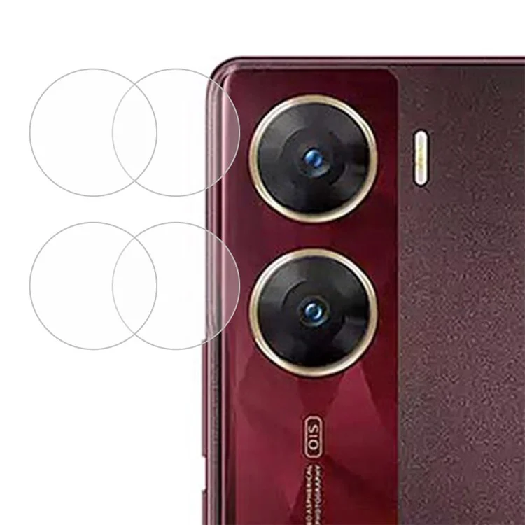 ENKAY HAT PRINCE 2Pcs Protetor de Lente de Câmera para vivo V29e (Índia) 5G Vidro de Alumínio-Silício de Alta Qualidade Película de Lente Transparente