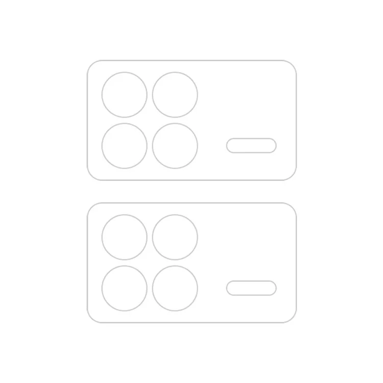 ENKAY HAT PRINCE 2Pcs pour Xiaomi Mix Fold 3 5G Protecteur d'objectif de caméra 0,2 mm 9H Pellicule en verre haut de gamme en aluminium-silicium pour caméra arrière