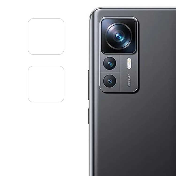 ENKAY HAT PRINCE 2Pcs para Xiaomi 12T Pro 5G Protetor de Lente da Câmera 0,2 mm Vidro de Silício-Alumínio de Alta Definição de Alta Qualidade