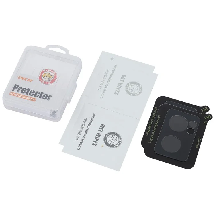 ENKAY HAT PRINCE 2Pcs para OnePlus Nord CE 2 5G Protetor de Lente de Câmera Anti-Bolha Vidro de Alumínio-Silício de Alta Qualidade Película de Lente