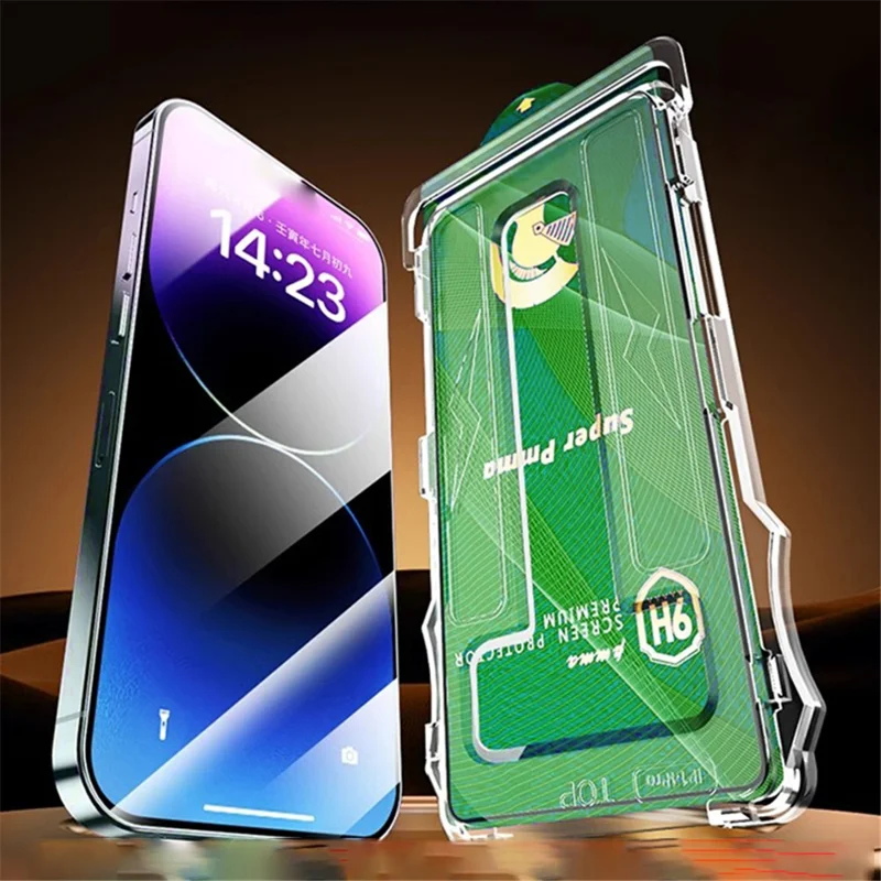 For iPhone 13 Pro Max / 14 Plus Screen Protector Matte Anti-Fingerprint PET Film with Auxiliary Tool