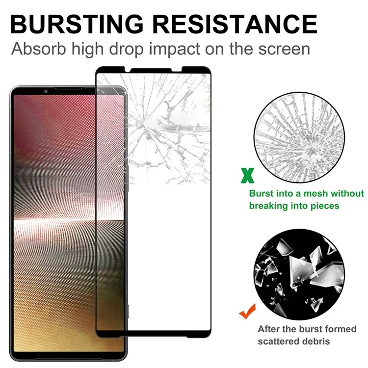 For Sony Xperia 1 VI Screen Protector Black Edge AGC Glass HD Clear Screen Film